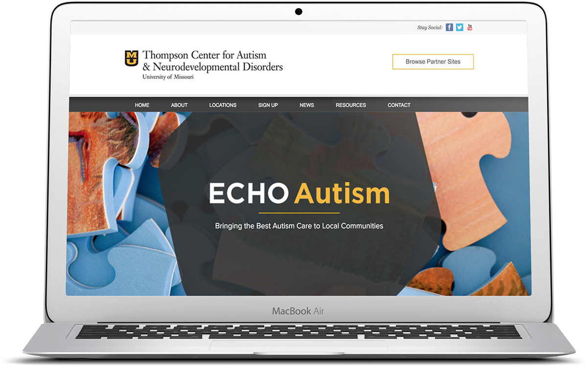 ECHO Autism higher education and medical website design
