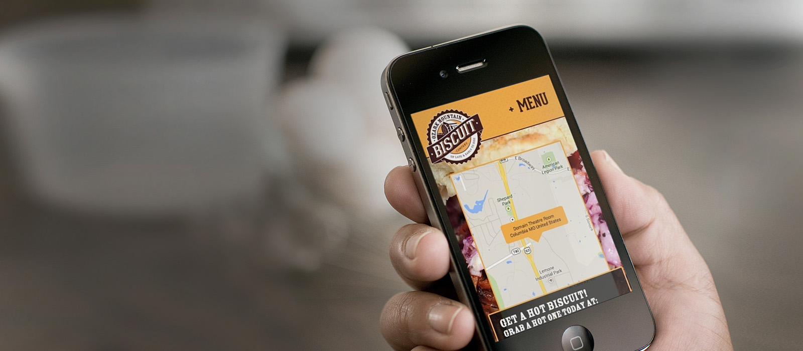 responsive web design for Ozark Mountain Biscuit Company