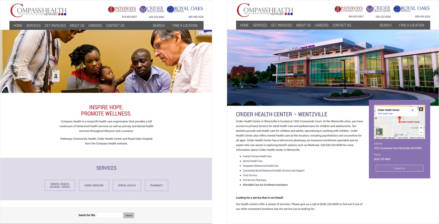 website design for outpatient treatment facilities