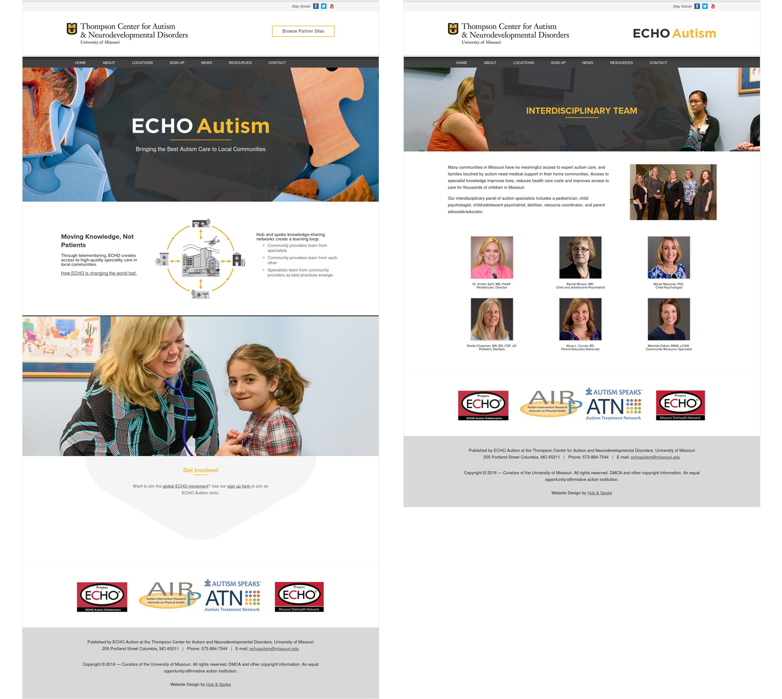 hospital website design example